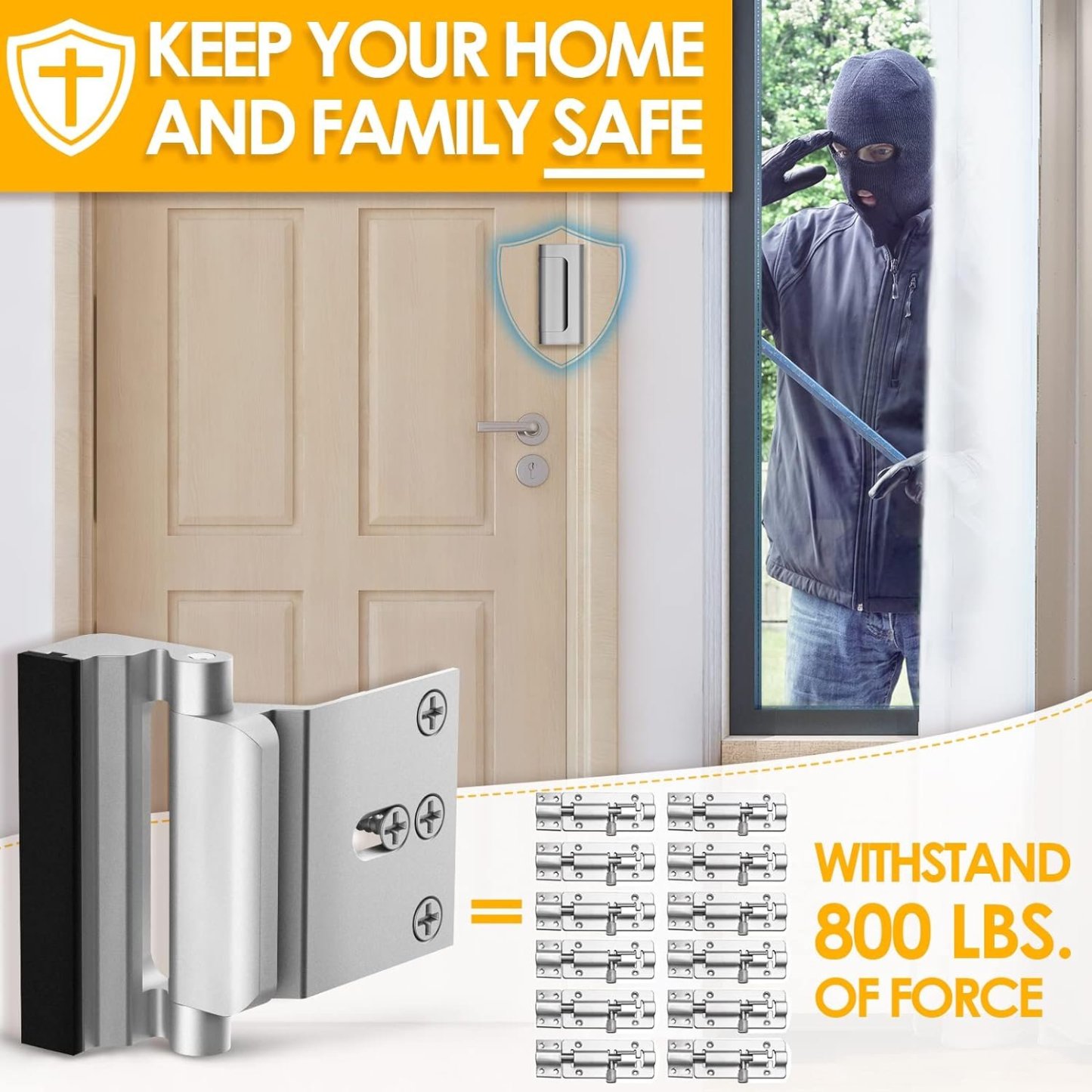 🔥Hot Sales 49% OFF - 2025 Updated Home Security Door Locks