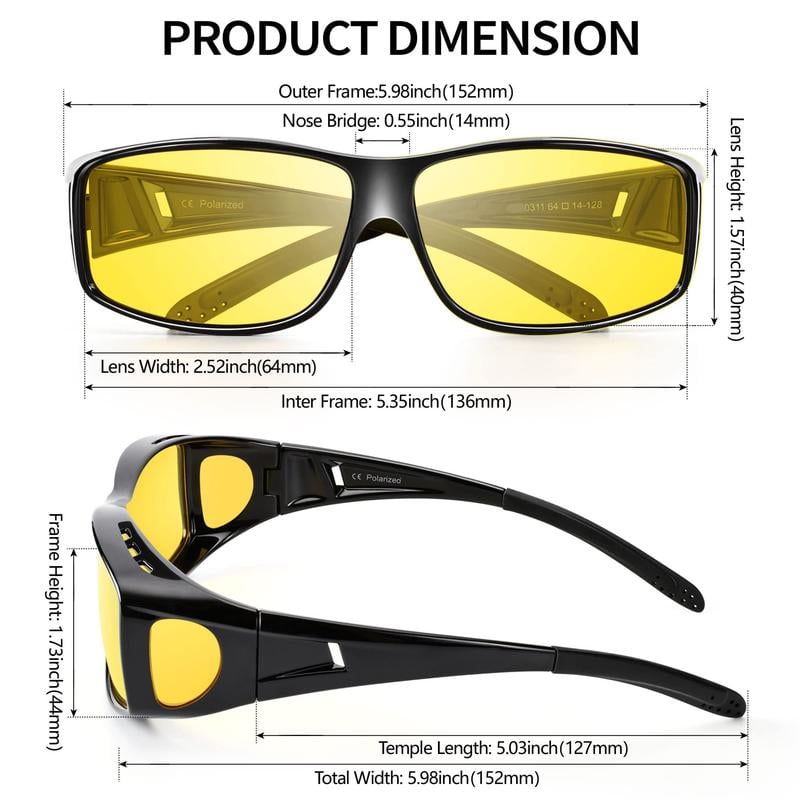 🔥 Night Vision Driving Glasses, Anti-glare Polarized✨