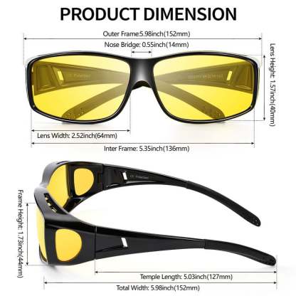 🔥 Night Vision Driving Glasses, Anti-glare Polarized✨