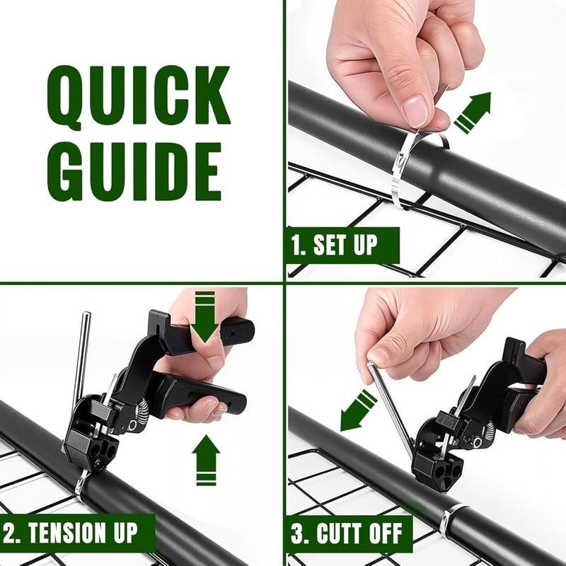 🔥Stainless Steel Cable Tie Gun with Metal Zip Ties