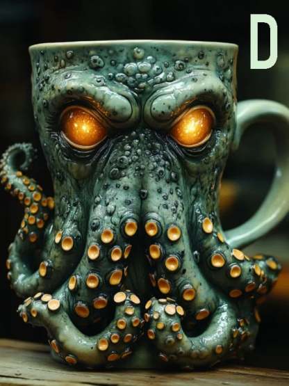 🐙Handmade Cthulhu-Inspired Pirate Mug
