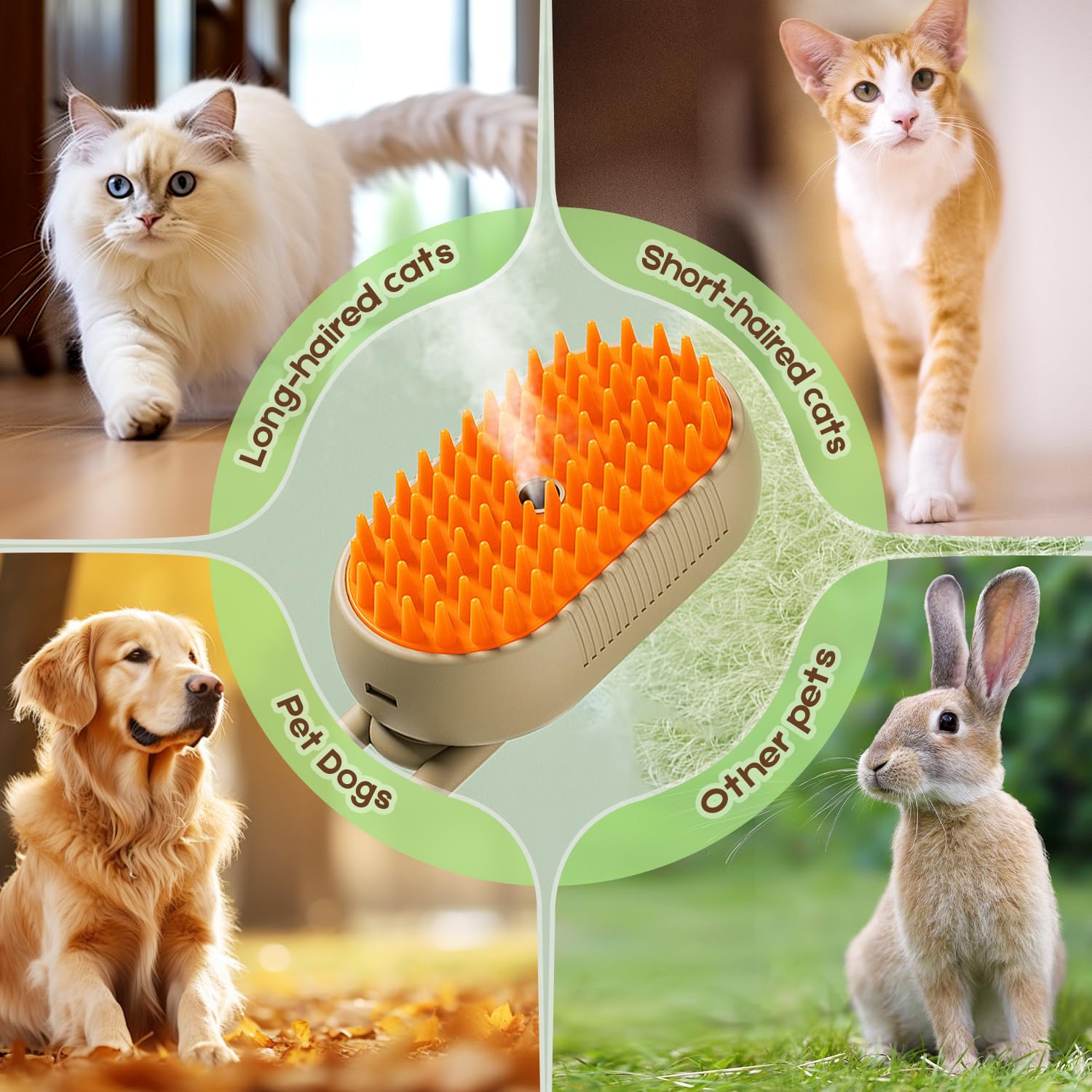 😻 Gentle Cat Grooming Comb | Remove Loose Fur & Massage Your Pet - 50% OFF 🐾