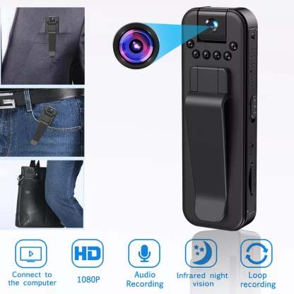 🏆Flash Sale⚡ 50K+ SOLD! Almost Gone-🔥HD 1080P Rechargeable Mini Body Camera With Night Vison&Rotating Lens📷