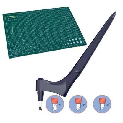 🔥- ✍️Craft Cutting Tools with 3 Interchangeable Blades (15°/30°/45°)