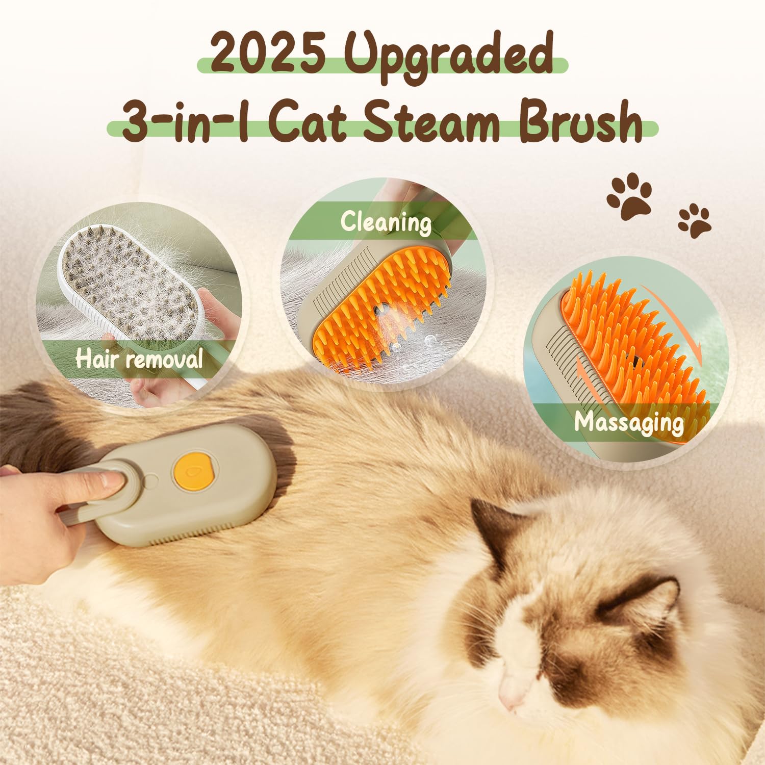 😻 Gentle Cat Grooming Comb | Remove Loose Fur & Massage Your Pet - 50% OFF 🐾