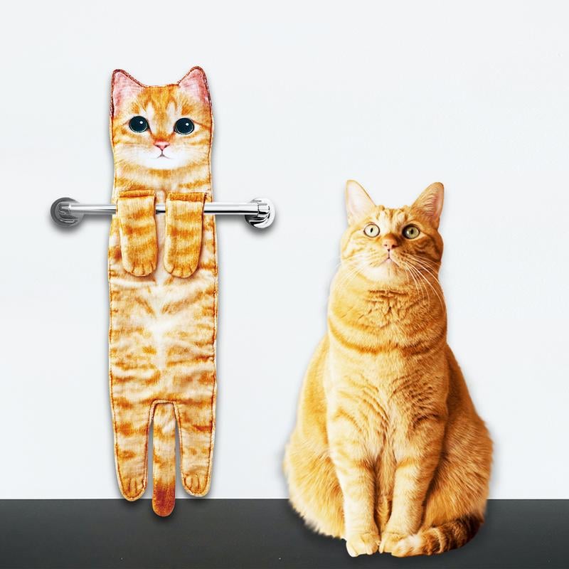 🎁 Early Christmas Sale 🎅 Funny Cat Hand Towels