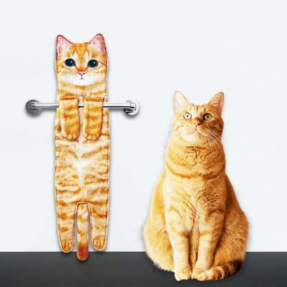 🎁 Early Christmas Sale 🎅 Funny Cat Hand Towels