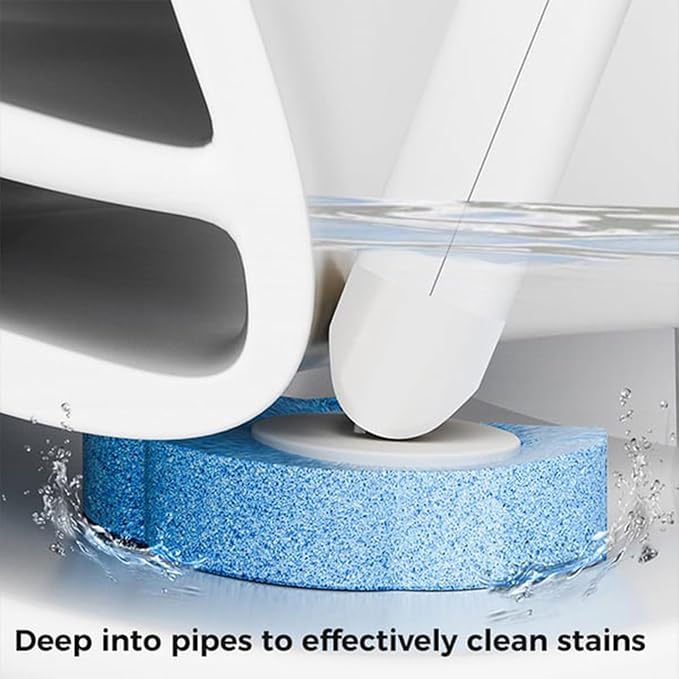 Disposable Toilet Cleaning System: Toilet Brush & Holder Kit with 6PCS Pre-Soaked Cleaner