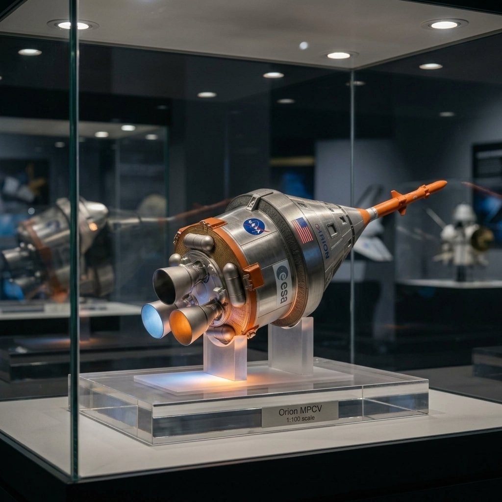 🔥Hot Sale🛰️Precision NASA Orion Spacecraft Model - High-Detail Metal Composite Replica with Pulsing LED Light Base
