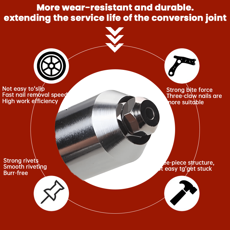 🛠️Pro-Grade Electric Rivet Gun Adapter – 💥With 4 Nozzle Sizes for Home DIY, Automotive & Industrial Use ⚡Turn Your Drill into a Riveting Beast!