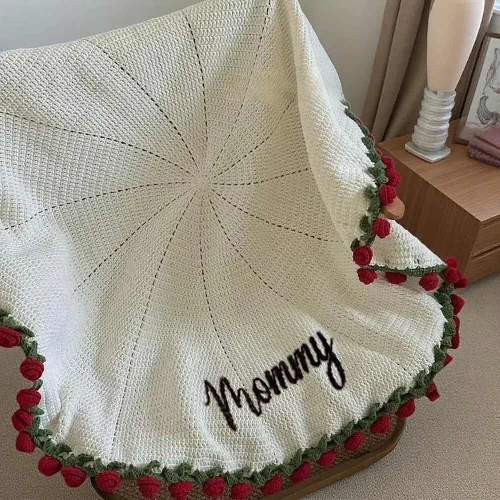 🌺Mother's Day Special ❤ Hand-Woven Rose Blanket — DIY Kit & Finished Gift 🧵
