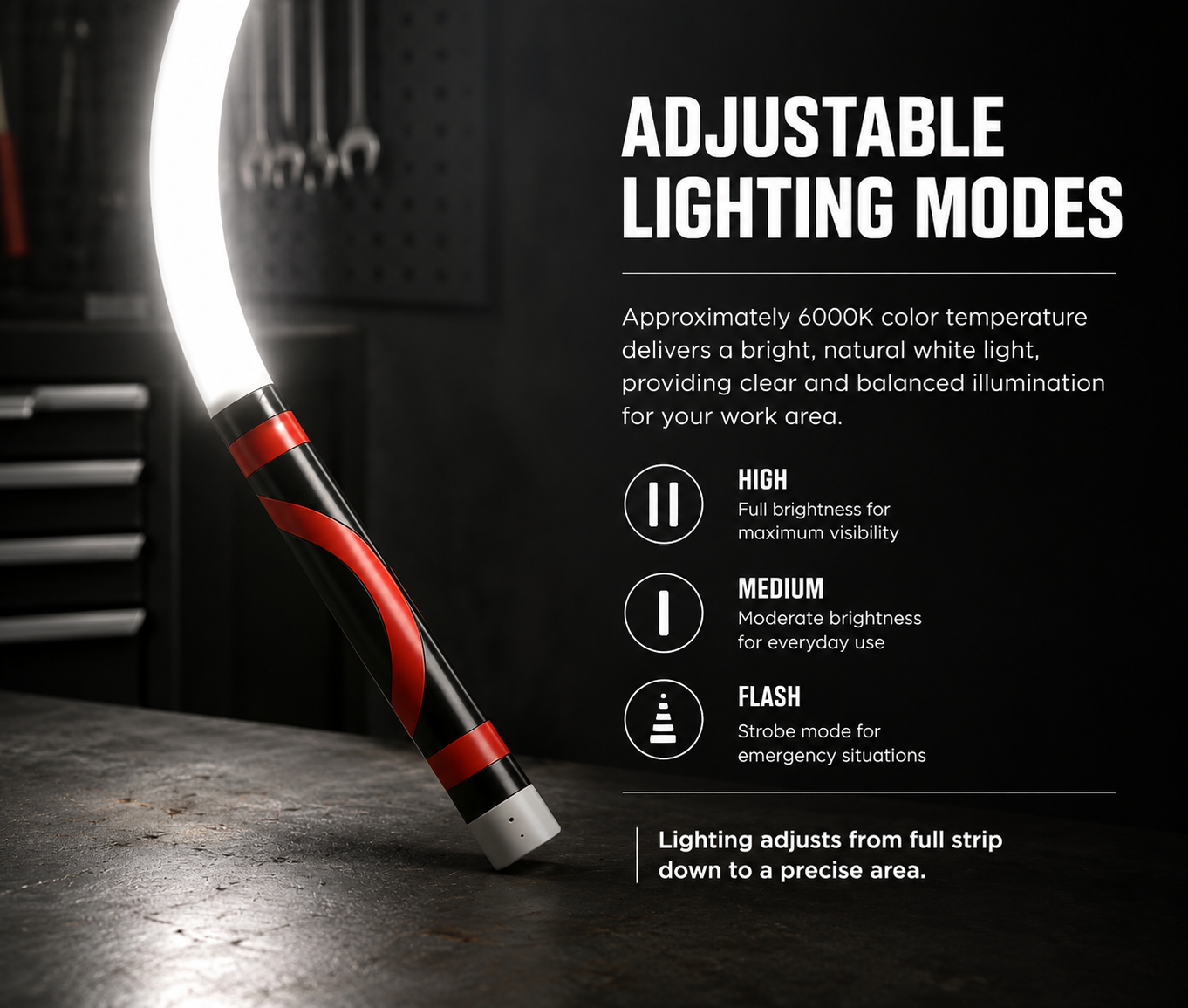 FlexBeam™ Rechargeable Magnetic LED Work Light – Hands-Free Garage Repair Lamp 🔧