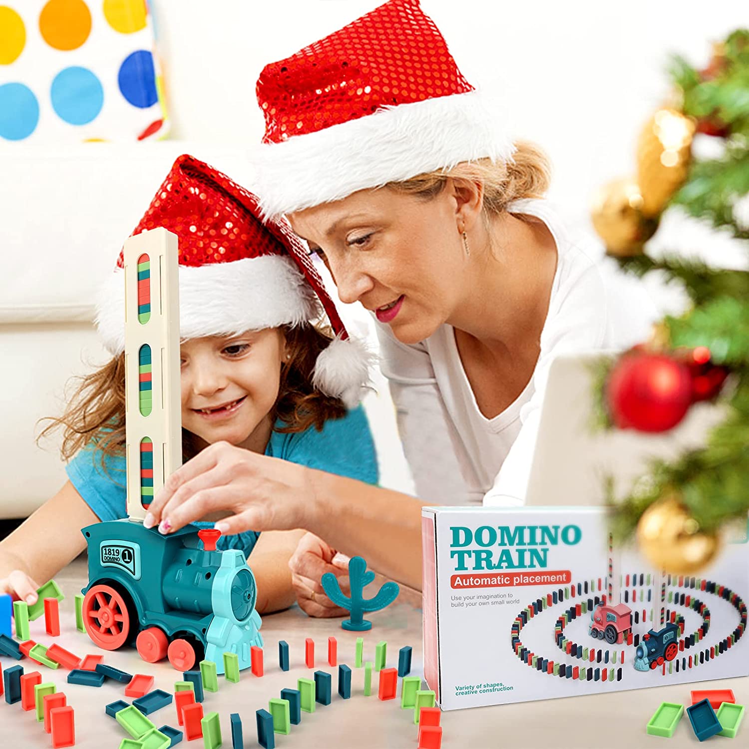 🚂 Automatic Domino Train Toy 🧱 Fun STEM Building Set ✨ 50% OFF