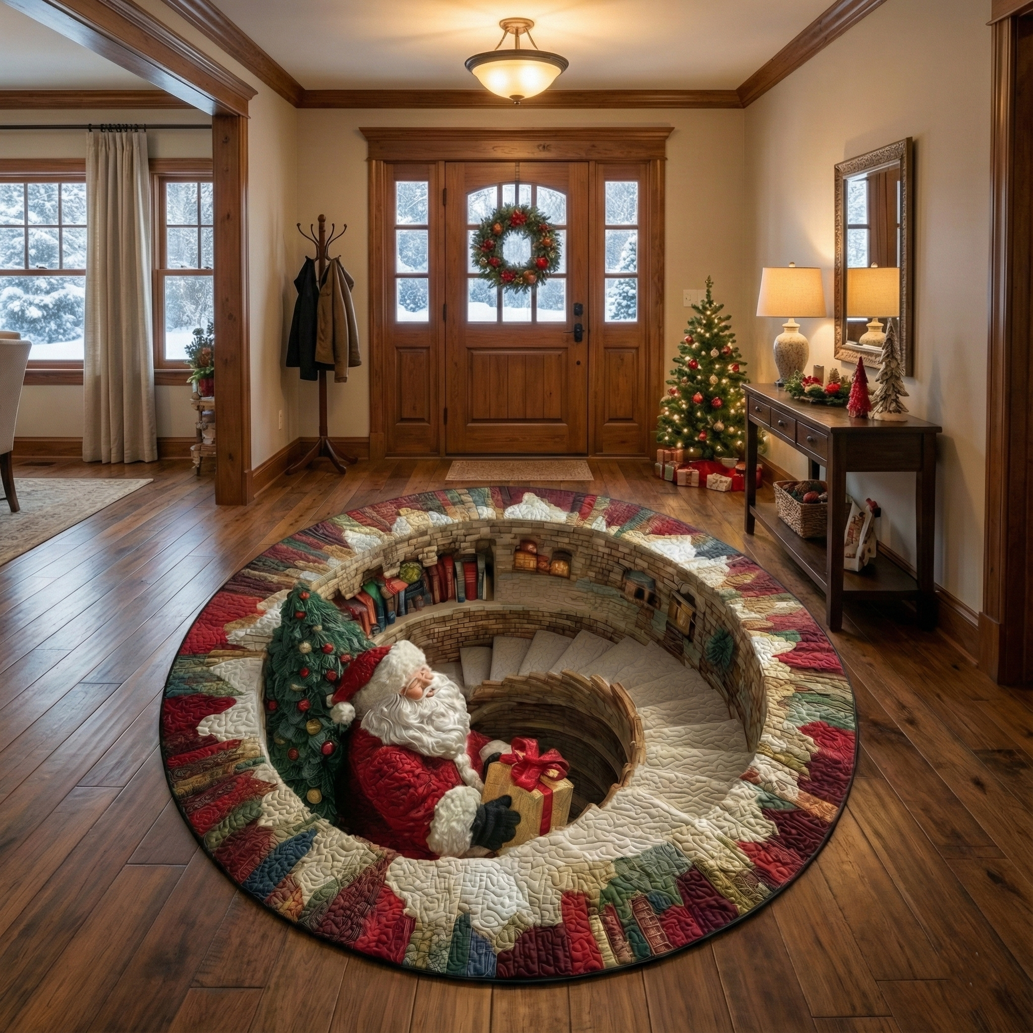 🎁 Jolly Workshop Quilted Round Mat GFTOTP13788 🎅