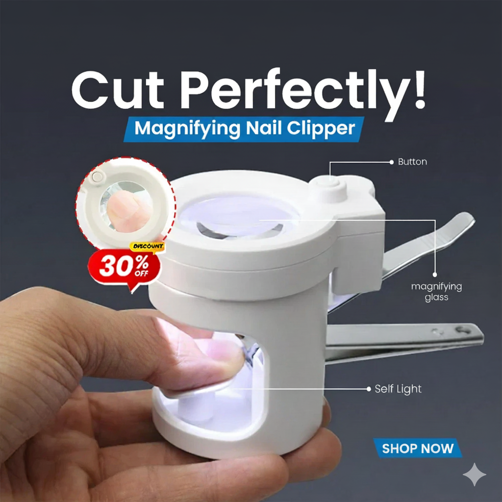🔥Limited Edition, Only 100 Sets Left! - Magnifying Led light Nail Clipper