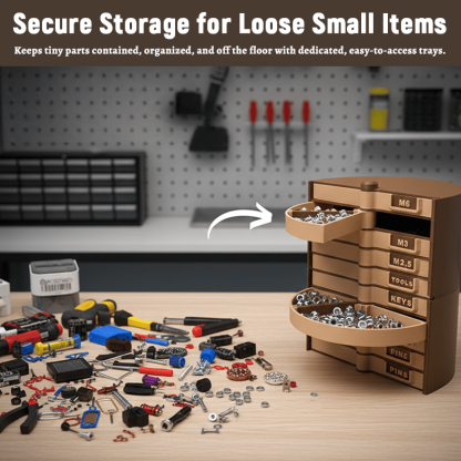 360° Rotating Modular Parts Storage Tower