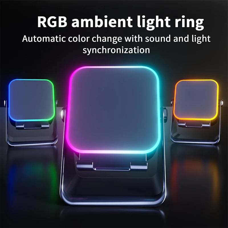 💥 FINAL TIME SALE! 40% OFF🎶📱 5-in-1 Wireless Induction Bluetooth Speaker with Adjustable Phone Stand