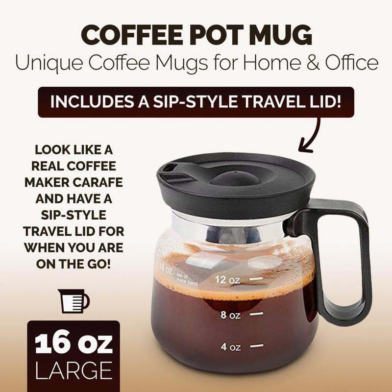 🔥Black Friday Sale - 50% OFF-☕ 16 Oz Glass Coffee Mug – Coffee Pot Style