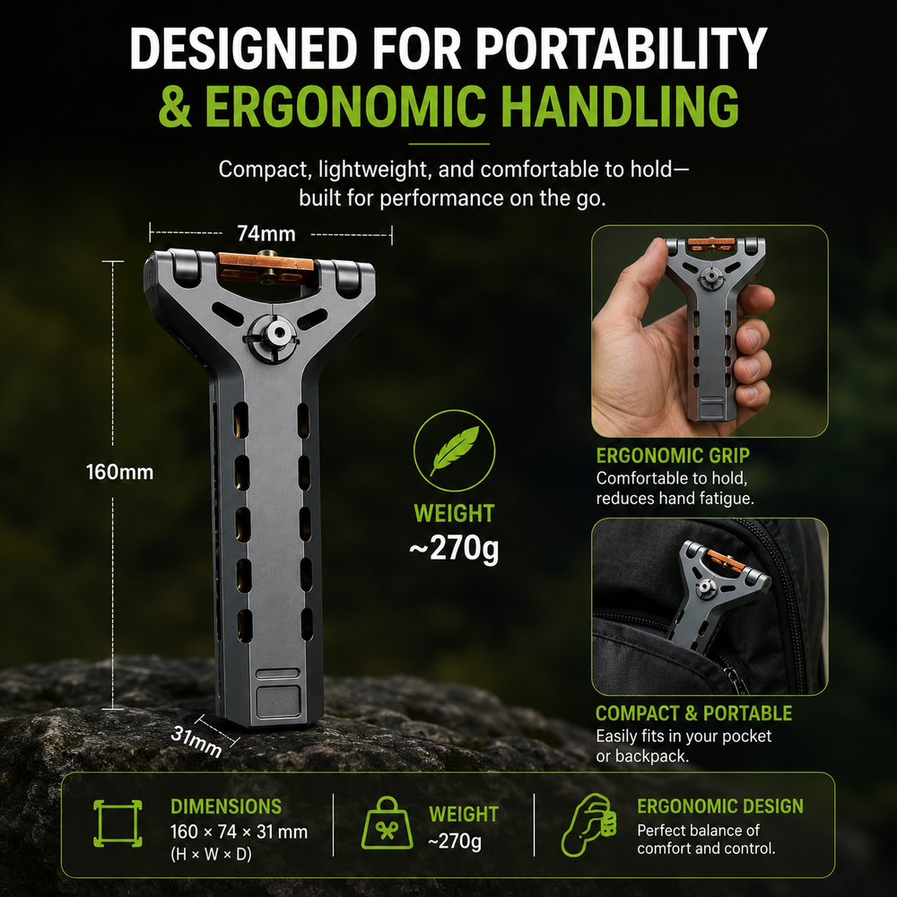 🔥Limited-Time 50% OFF✨Professional Telescopic Aluminum Alloy Auto-Loading Slingshot Full Kit (200 Steel Balls)