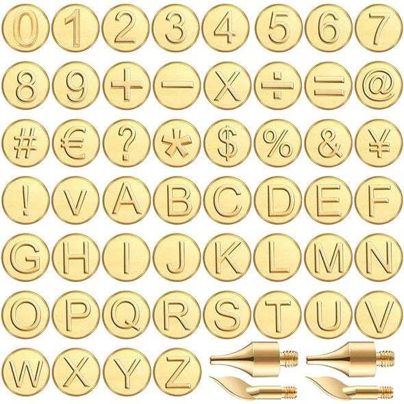 🔥Last Day 49%OFF -26 Letters Copper Mold -DIY Wood Burning/Carving Set🖊