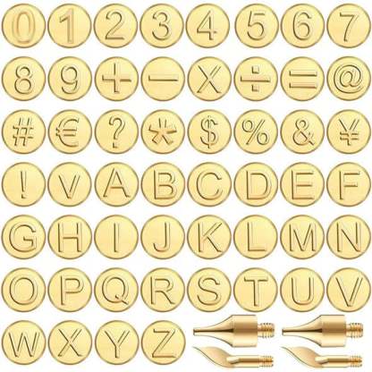 🔥Last Day 49%OFF -26 Letters Copper Mold -DIY Wood Burning/Carving Set🖊