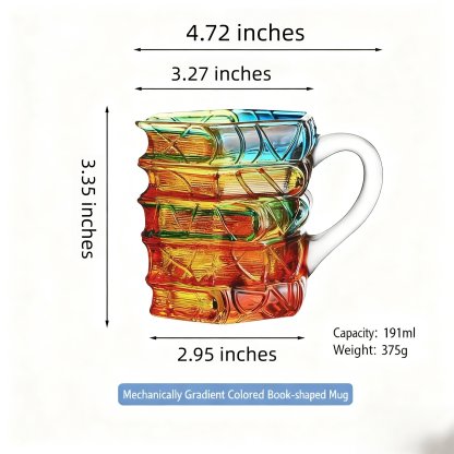 📚 Stacked Books Glass Mug