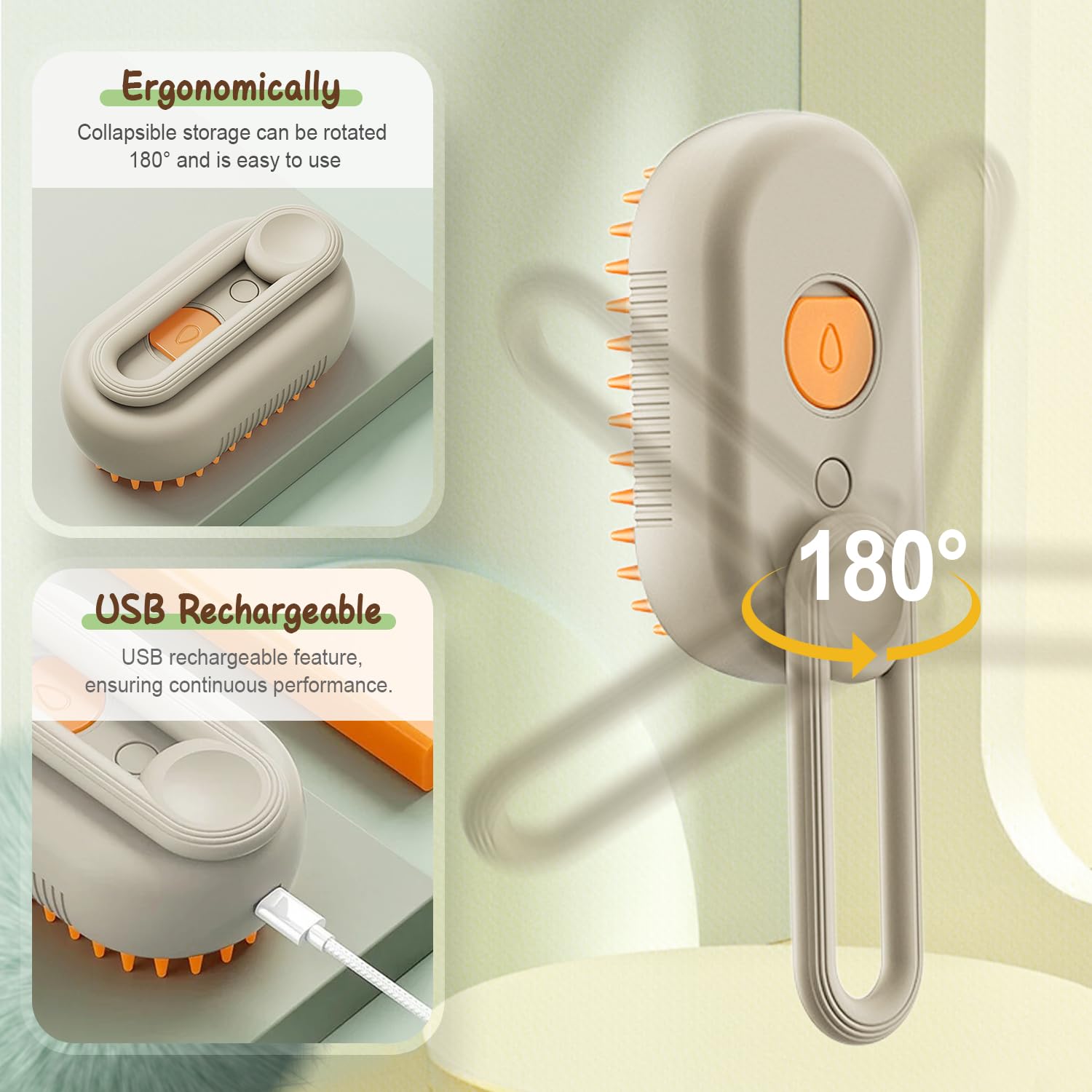 😻 Gentle Cat Grooming Comb | Remove Loose Fur & Massage Your Pet - 50% OFF 🐾