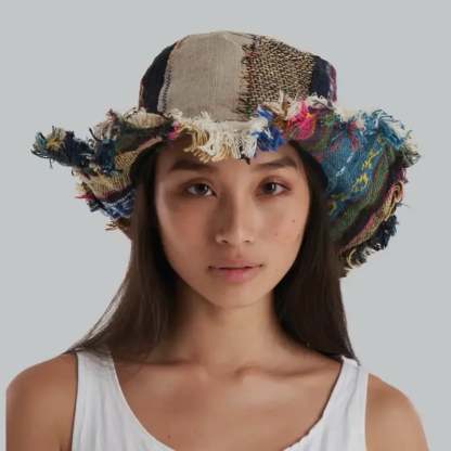 🍄🔥Last Day 49% OFF - 🎩Patchwork Multicolored Mushroom Hemp Hat with Hidden Pocket Fedorahats