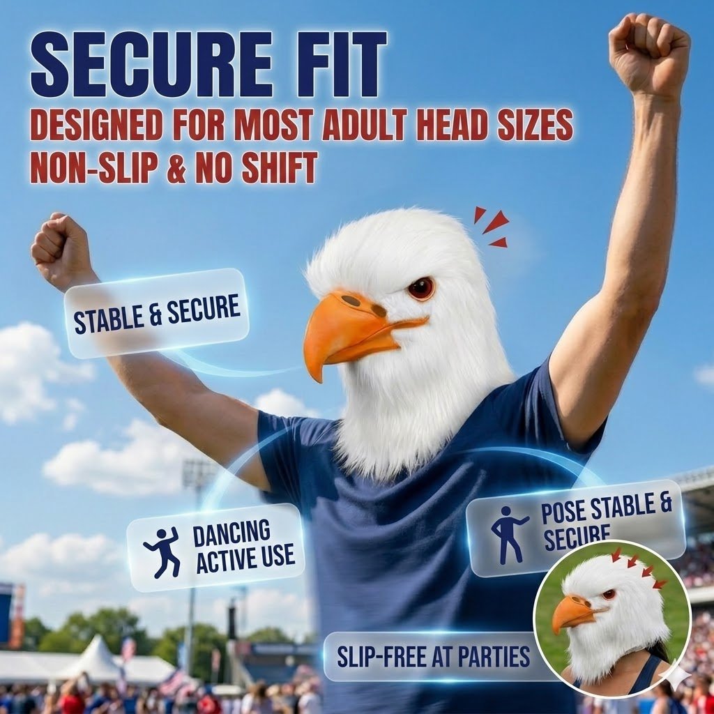 🔥Eagle Latex Mask – A Fun Halloween Mask for Adults🦅