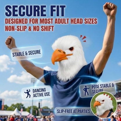 🔥Eagle Latex Mask – A Fun Halloween Mask for Adults🦅