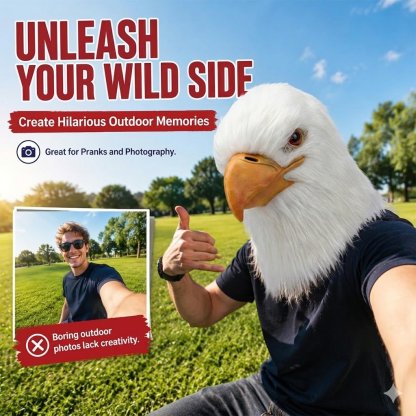 🔥Eagle Latex Mask – A Fun Halloween Mask for Adults🦅
