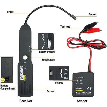 EM415Pro Automotive Electrical Open&Short Finder Circuit Tester,Tone Generator Cable Wire Breaker Fault Finder