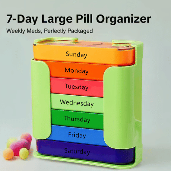 ✨7-Day Medication Organizer - For Effortless Health Management! 📅