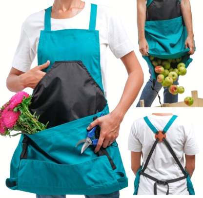 Keep Tools Handy While Gardening 🌱 | Durable Waterproof Work Apron with Large Pockets 🧤 🔥 Save 50% Today!