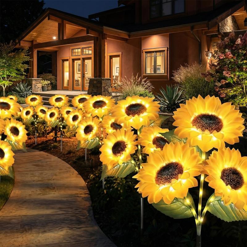 🔥Last Day Special Price: ￡9.99!!🔥 LuminaBloom™ Solar Sunflower Garden Stake Lights 🌻 | Waterproof 🌧️ | No Wiring💡