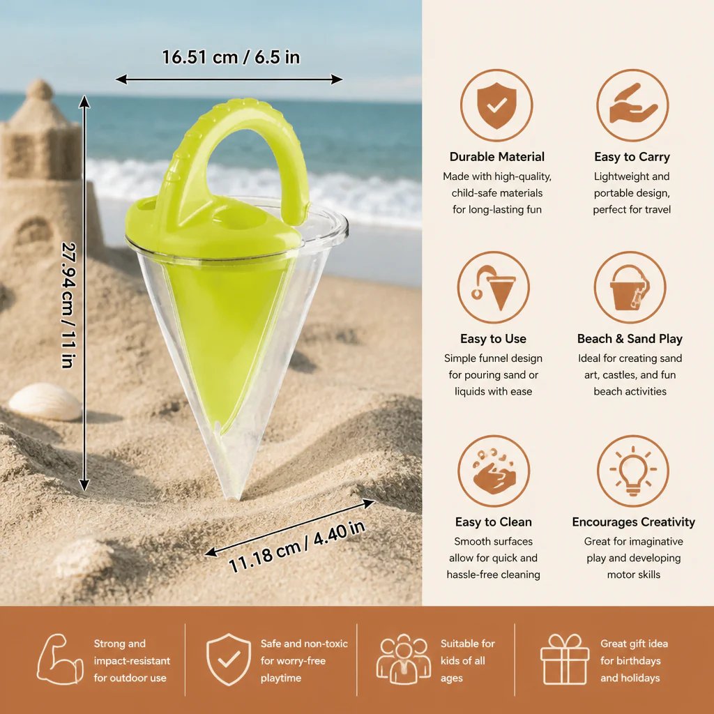 🔥Last Day 49% OFF👶🏻Kids Beach Sand Funnel Toy for Drawing and Pouring🏖