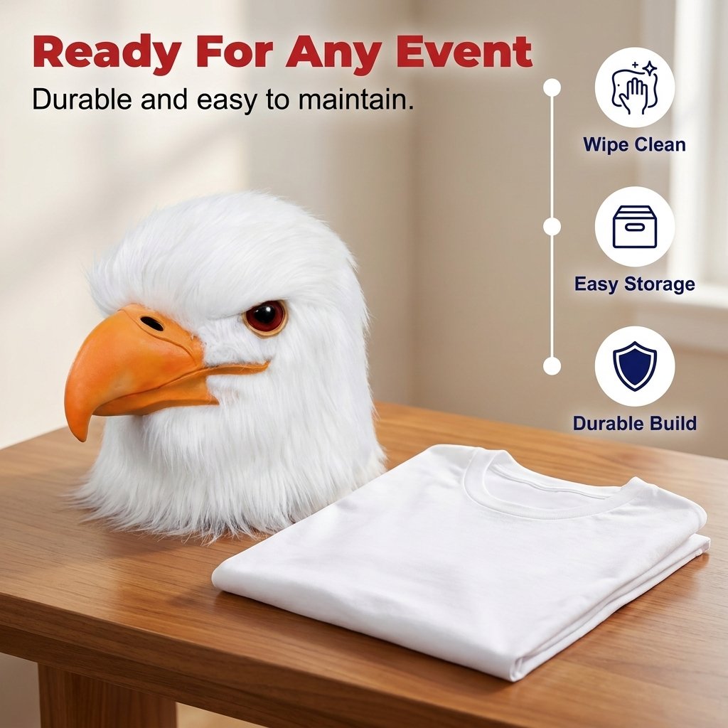 🔥Eagle Latex Mask – A Fun Halloween Mask for Adults🦅