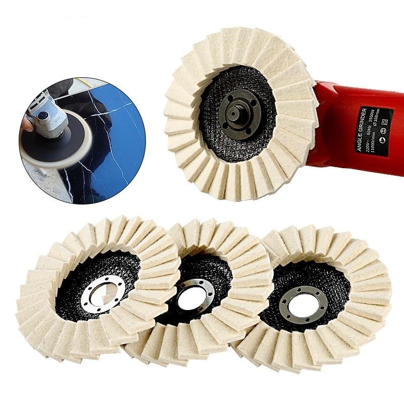 🔥Last Day 46% OFF-Premium Wool Felt Polishing Flap Disc for Angle Grinders - Mirror Finish Made Easy