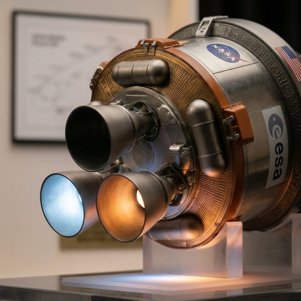 🔥Hot Sale🛰️Precision NASA Orion Spacecraft Model - High-Detail Metal Composite Replica with Pulsing LED Light Base