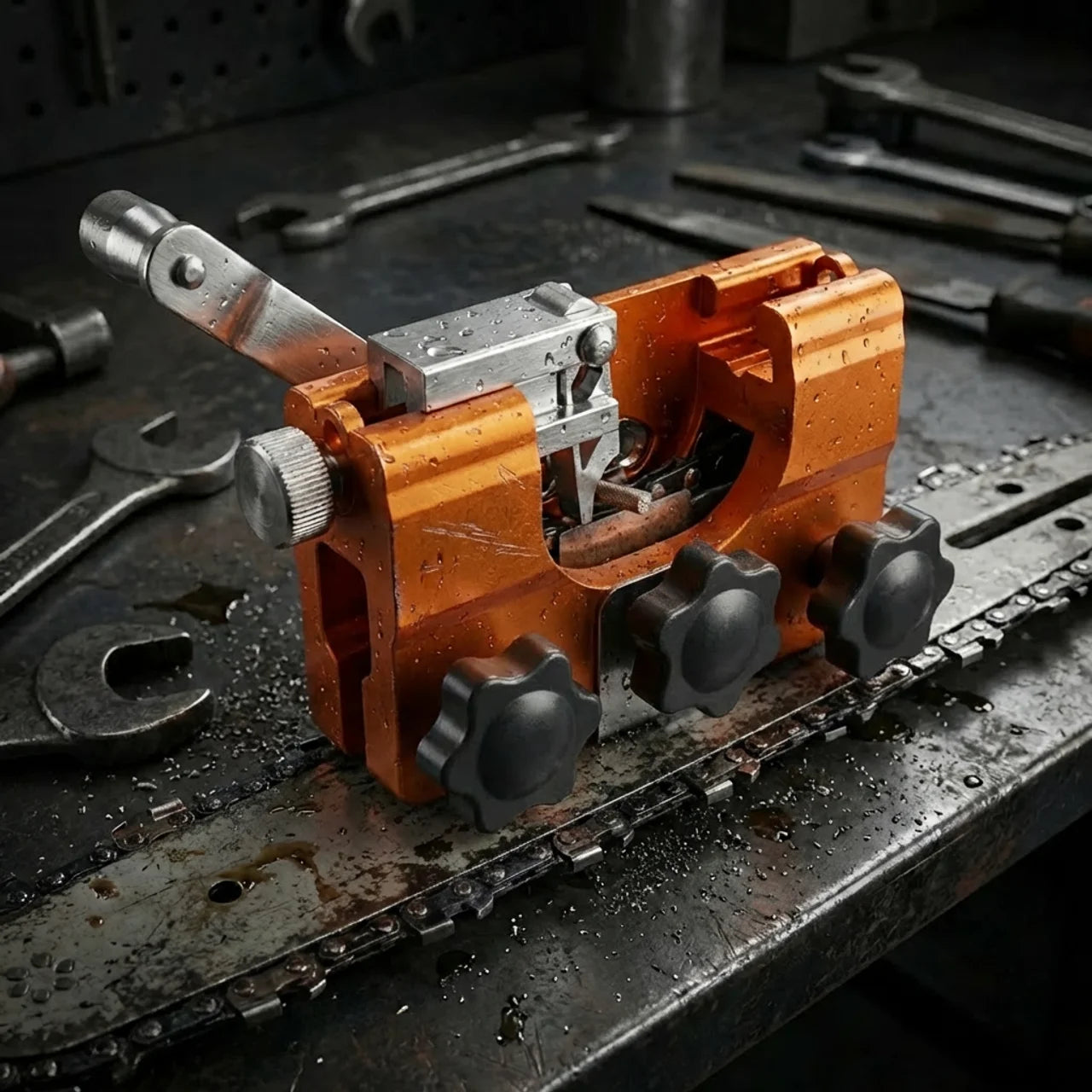 Durable chainsaw sharpener