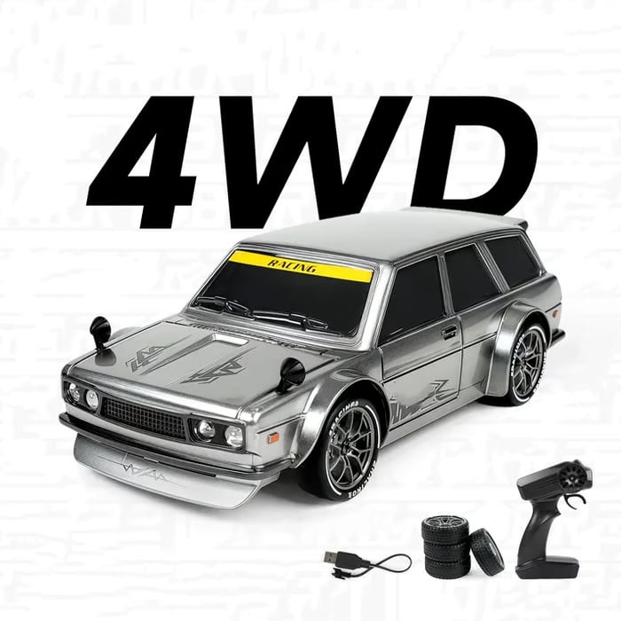 1/24 Scale High-speed drift racer with wireless remote control and four-wheel drive power🚗🚗