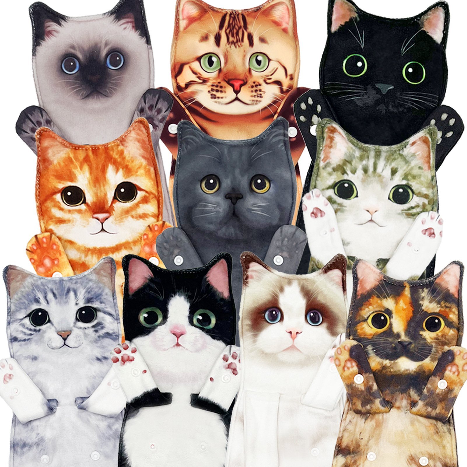 🎁 Early Christmas Sale 🎅 Funny Cat Hand Towels