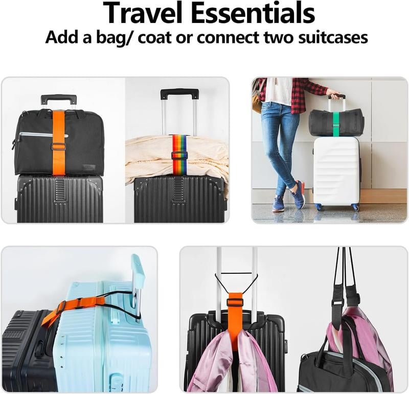 💥 2 packs Multi Use Strong Adjustable Luggage Connector Straps