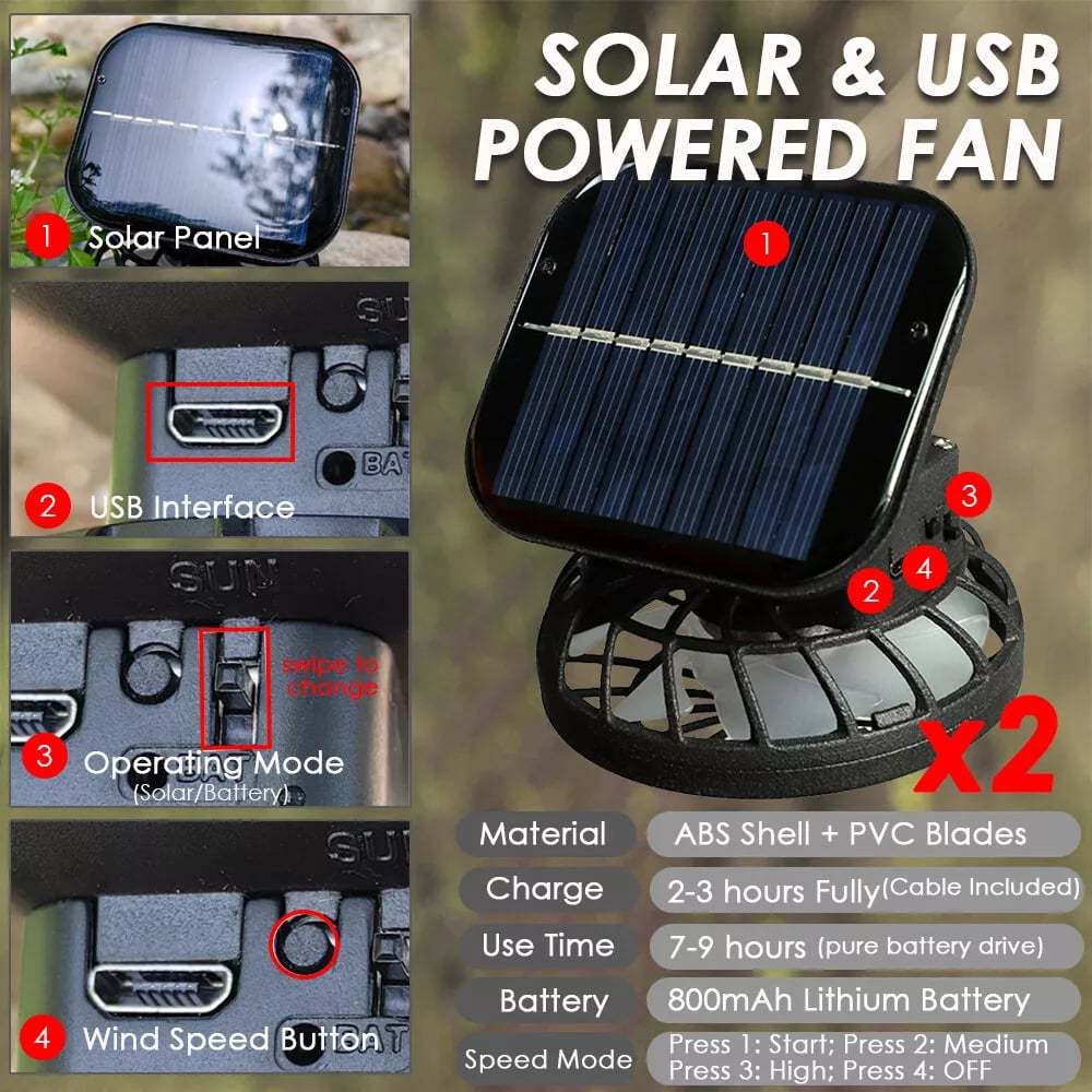 🎁2026 New Ultralight Solar Fan Sun Hat – Lighter Than a Baseball!⚾(Only 11oz)