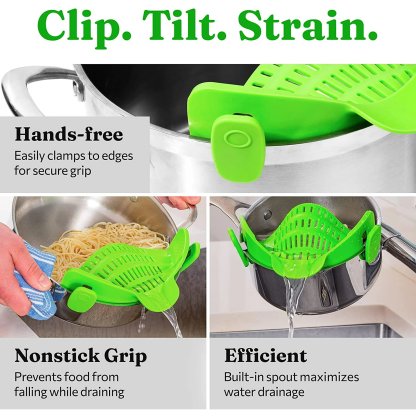 🔥LAST DAY 50% OFF🌟 High-Quality Silicone Material🔥Silicone Clip-On Colander