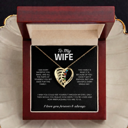 "Our Family's Heart" - Customized Heart Necklace