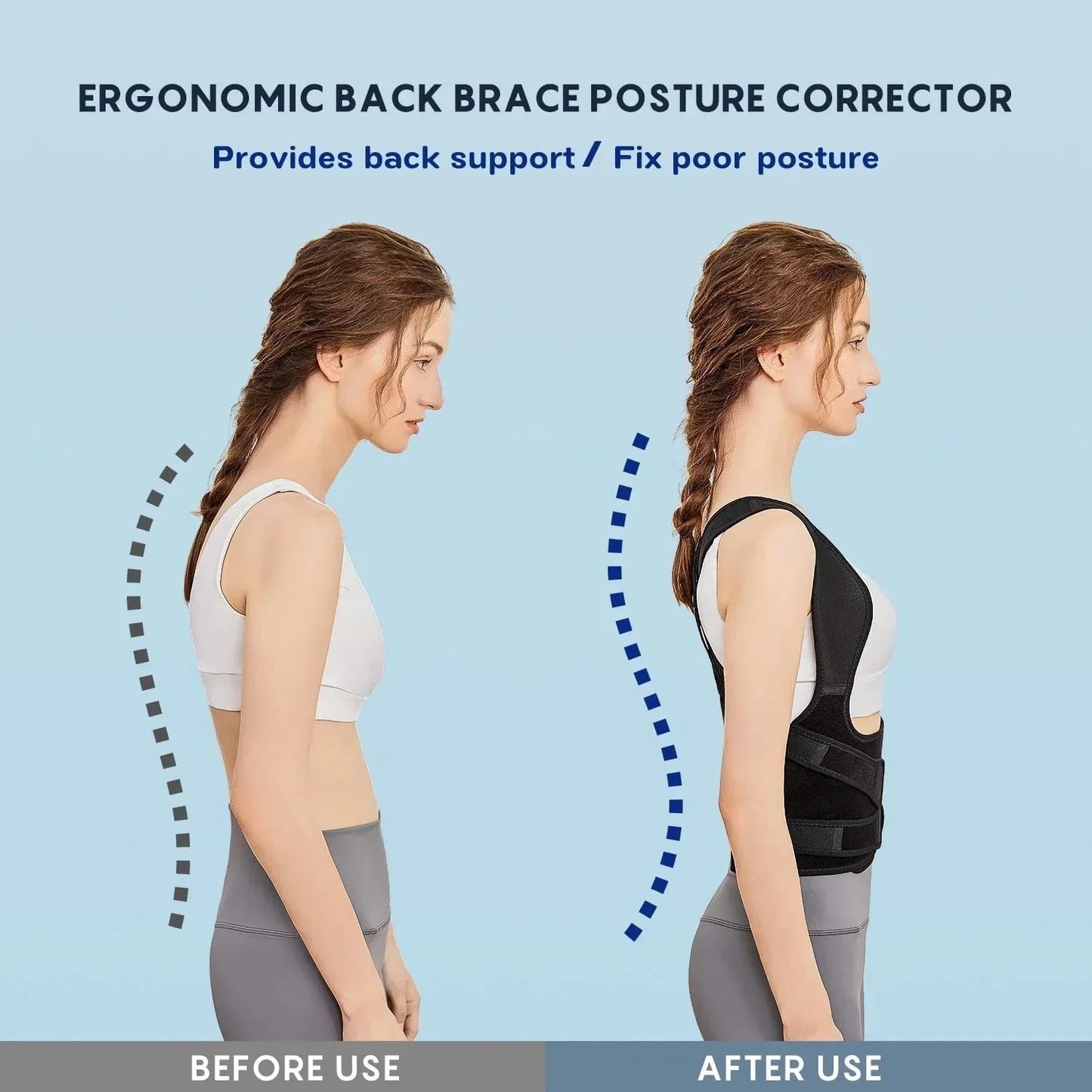 🔥Flash Sale 49% OFF-Posture Corrector-Back Brace for Men and Women- Fully Adjustable Straightener