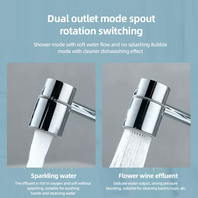 🎁🎁Hot Sale 45% OFF-1080° Rotatable Faucet Aerator,With 2 Sprayer Modes-🎁Free installation kit