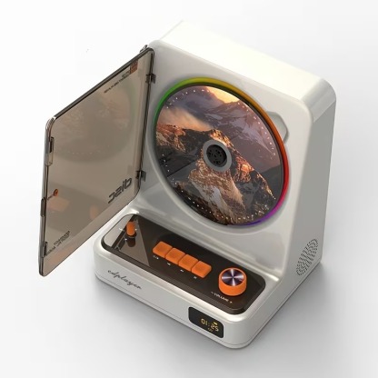 🎵 Portable CD Player with USB Playback, LED Ambient Lights & Stereo Sound — Perfect Gift for Music Lovers 🎁