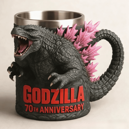 Monster Themed 3D Mug, 70th Anniversary Resin Coffee Cup, Collectible Creature Mug, Multiple Colors Available